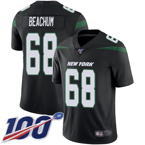 New York Jets Limited Black Youth Kelvin Beachum Alternate Jersey NFL Football #68 100th Season Vapor Untouchable->youth nfl jersey->Youth Jersey
